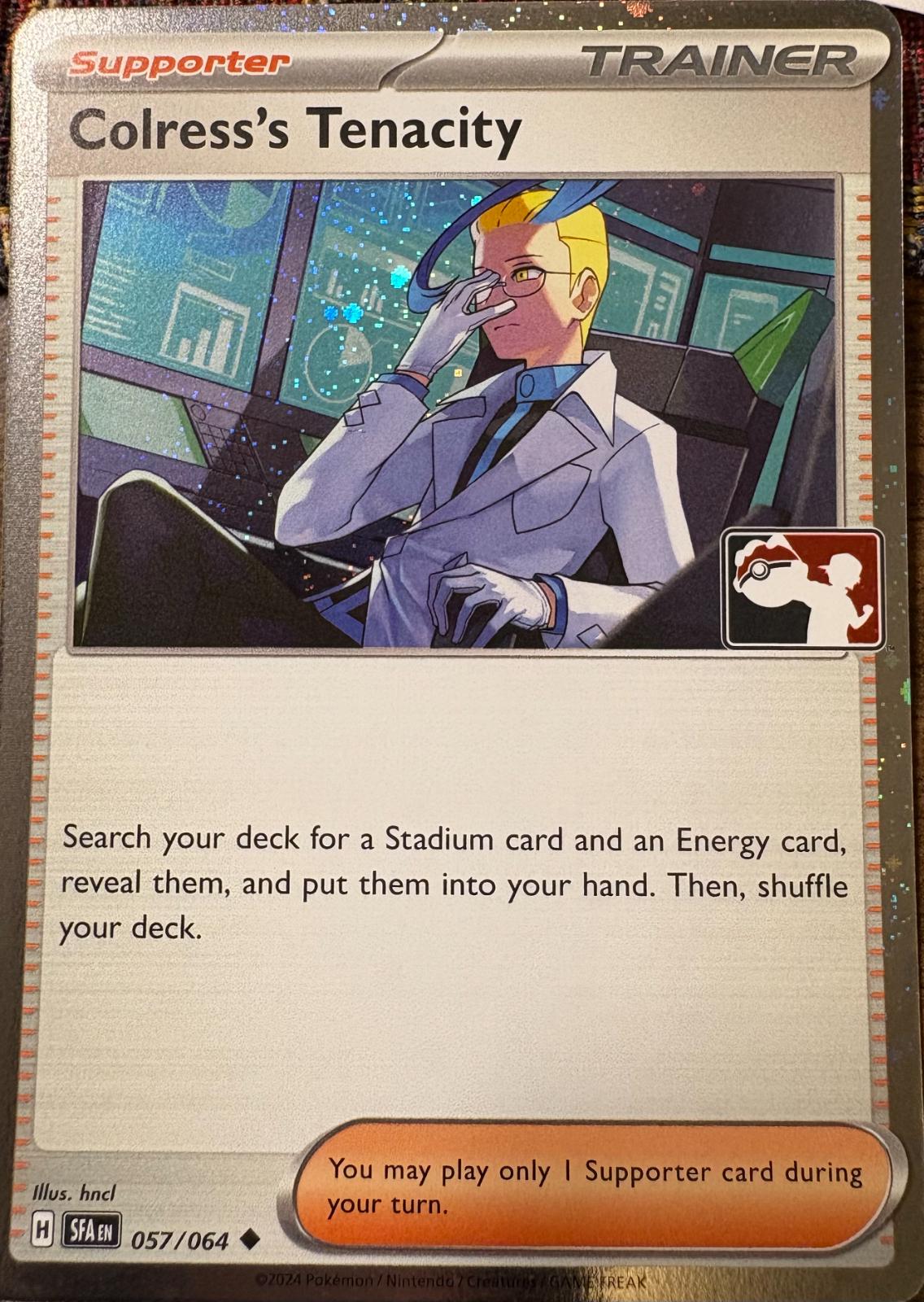 Shrouded Fable Colress's Tenacity [Cosmos-Holo-Prize-Pack] Pokémon card